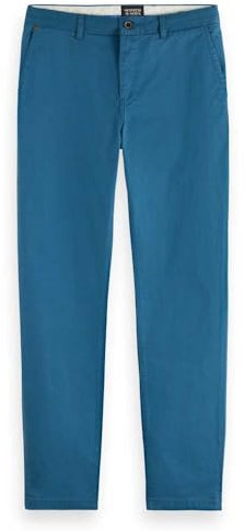 Scotch & Soda Pantalon Chino Coupe Droite Stuart, Harbour Teal 6938, 38W x 34L Homme