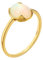 AMDXD Au750 Gelbgold Ring für Damen, Solitärring Solitärring mit Opal Bunt Oval, 18K Gold Eheringe Trauringe Freundschaftsringe Echte Goldschmuck, Gold, Gr.60