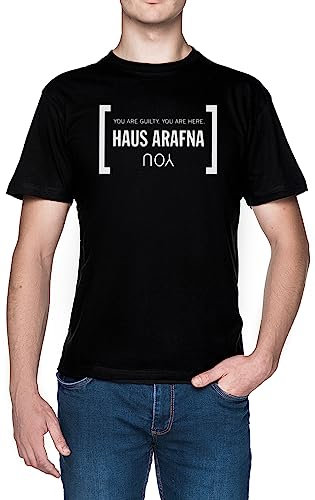 Haus Arafna Style Schwarz Herren T-Shirt Black Men's Tee