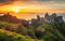Puzzle 1000 Teile Irland Dunluce Castle Ruiniert Den Sonnenuntergang 75 * 50Cm