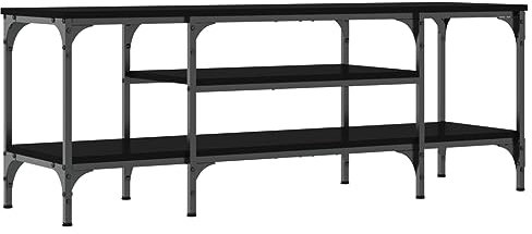 vidaXL TV-Schrank Schwarz 121x35x45 cm Holzwerkstoff & Eisen