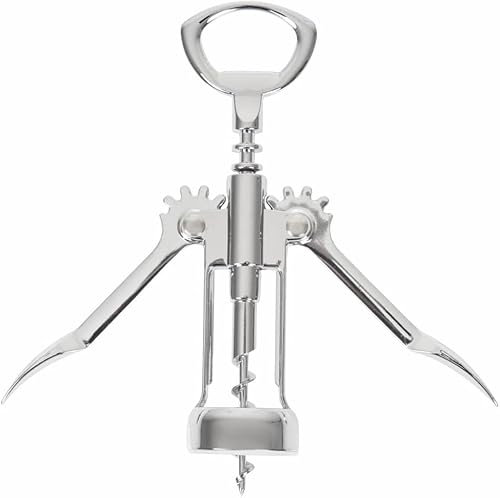 Premium Chrome Twin Lever Corkscrew Wine Bottle Opener, Durable Ergonomic Design for Effortless Bottle Opening, Ideal for Red, White, and Sparkling Wines, Stylish Bar Accessory Gift Set