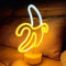 HFHungkeong LED Neon Nachtschild Neonlicht Kunstlampe Tisch Wohnzimmer Bar Restaurant Büro Valentinstag Fes Feiertag Geburtstag Party Hochzeit Dekoration USB-betrieben (Banane)