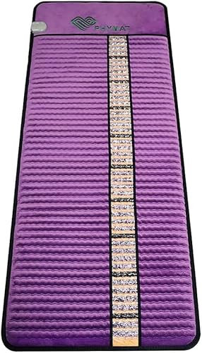 PHYMAT Far Infrared Amethyst Heating Pad(150x60cm) -Natural Crystal Heat Mat - Amethyst Infrared Heating Mat with Auto Shut Off - Overheat Protection,Smart Control