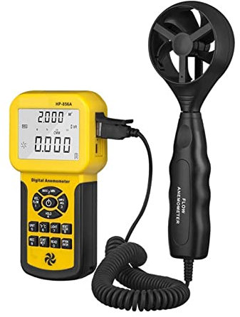 Anemometer HP-856A Digital Wind Speed Air Volume Meter Anemometer USB Handheld With Data Logger And Carry Case