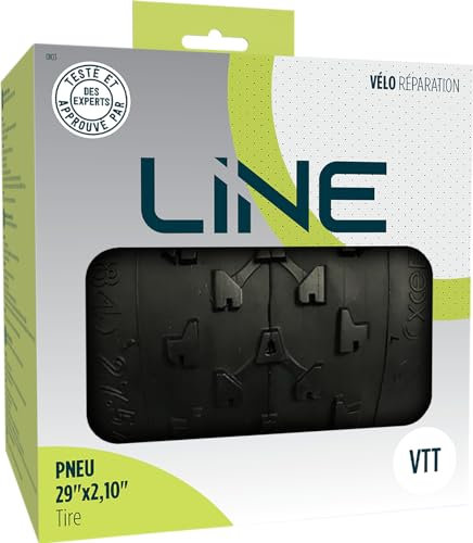 LINE Pneu Velo Vtt-29 Pouces Taille 29 x2,10-Vélo Tout Terrain NEUMÁTICO Bicicleta MTB, Unisex Adulto, Negro
