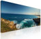 CheQuadro! Quadro paesaggio colorato per soggiorno, quadro mare XXL Spiaggia Selvaggia con Acque Limpide stampa su tela, intelaiato pronto da appendere seal2-80x30 cm