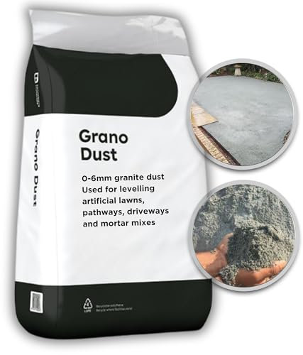 Granite Dust 20kg Maxi Bag | 6mm Grano Dust for Artificial Grass, Gardens, Landscaping & Construction | Granite to Dust 6mm Handy Bag | Ideal Base Layer, Concrete Mix & Sub-Base Material