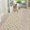 SHACOS Alfombra Pasillo Beige 60x180cm Alfombra de Cocina Antideslizante Lavable Alfombra Entrada Casa Larga Alfombra de Área Navidad Moderna Geométrico para Cocina, Salon, Dormitorio, Entrada