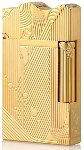 Sanji Classic Mermaid Feuerzeug, Kerosin-Seitenschieber-Zündung, Kupferfeuerzeug für Zigarrensammlung, Geschäftsgeschenk, Männergeschenk(Gold)