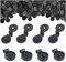 Grandeposi Lot de 60 clips de fixation pour filet d'ombrage en plastique avec œillet pour toile d'ombre, tissu coupe-vent, filet de protection, clôture de jardin, noir