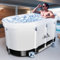 Bañera de hielo XL de 130 galones para inmersión en frío, bañeras ovaladas grandes para atletas, bañera portátil de inmersión en frío, bañera de agua fría plegable, inmersión fría para la familia,