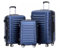 BEIBYE Reisekoffer 2088 Hartschalekoffer Gepäck Koffer Trolley Set, Kofferset in 14 Farben (Dunkelblau)