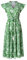 GRACE KARIN Ladies Boho Casual Summer Dresses for Women UK Short Cap Sleeve Ruffle Flowy Midi A-Line Beach Dresses Green White Floral XL