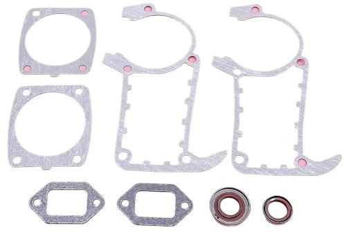 MIKFESPO 8pcs Crankcase Cylinder Muffler Gaskets Oil Seal Kit For Stihl MS341 MS361 MS 361 Chainsaw Parts 11350071050 9640 003 1560