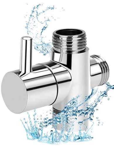 TPZORJX 1 pezzo di valvola di conversione a 3 vie Valvola a 3 vie Valvola ad angolo da 1/2 pollice per lavabi, vasche da bagno, soffioni doccia, adattatori per cucina, pezzi di ricambio sistemi doccia