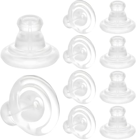 10 Pcs Silikon Ohrring Stopper Klar Gummi Ohrring Stecker Verschluss aus Transparent Universal Gumm Ohrringe Rücken Stopper Ohrstecker Verschlüsse Ohrstopper Ohrringverschlüsse für Damen Zum Basteln