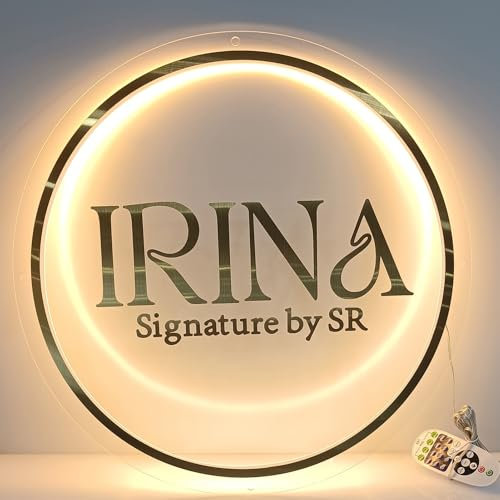 Custom Backlit Logo Sign, Personalised Floating Metallic LED Back Lit Picture Logo Sign for Business, Dimmable/RGB Light Logo for Nail Bar Spa Studio Shop Storefront Front Desk Background Wall Decor