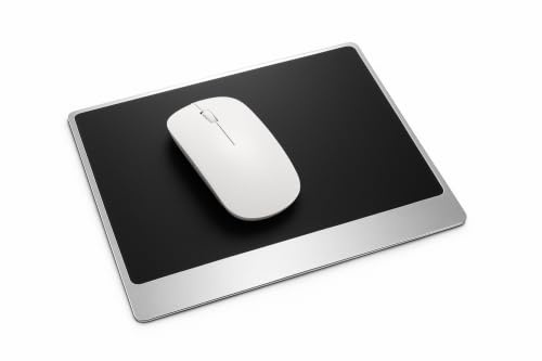 ZAAMOR Aluminium Mauspad – Metall Mouse Pad, Hart & Wasserdicht, rutschfest & Langlebig, Modernes Design für Büro & Gaming – Mausunterlage für Laptop & Computer (Klein, 22x18 cm)
