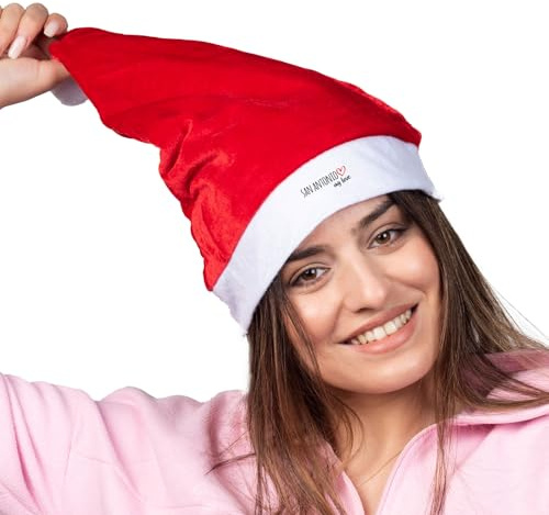 Huuraa Weihnachtsmütze San Antonio my love Geschenk Rot/Weiß Filz Nikolausmütze Erwachsene San Antonio Geschenkidee