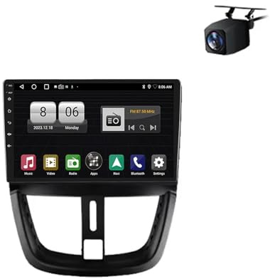 2 Din Car Radio for Peugeot 207 207CC 2006-2015 Android 15 9 Inch Portable Car Stereo with Bt Gps Wifi Fm Am Rds Radio Backup Camera Multimedia-Player For, 4 Core 2G+64G