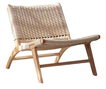 TVAFEDS Office Chair Sofa Chair Dining Living Room Outdoor Balcony Leisure Simple Braided Rope Backrest Beach