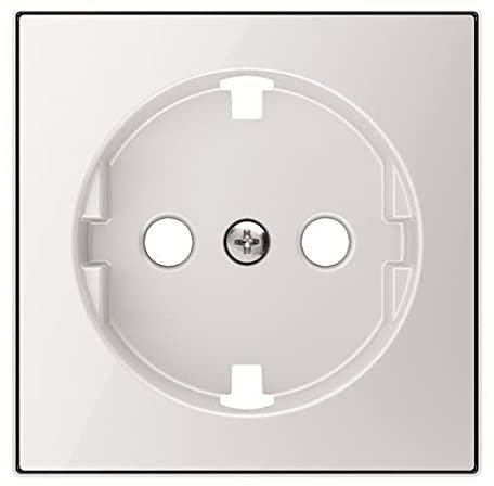 Niessen sky - Tapa base enchufe schuko plano cristal blanco