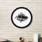 DIYthinker Milano Italien Zeichen Ink Stadt Malerei Runde Einfacher Bilderrahmen Kunstdrucke von Paintings Startseite Wandtattoo Small Schwarz