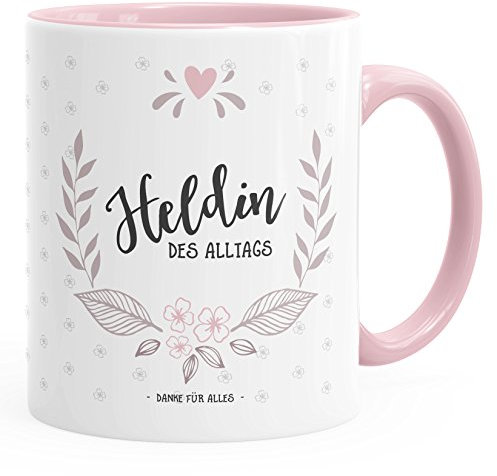 MoonWorks Kaffee-Tasse Geschenk-Tasse Heldin des Alltags rosa Unisize