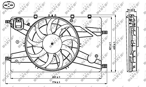 NRF Lüfter, Motorkühlung 47757 | Kompatibel mit: CHEVROLET CRUZE, CRUZE Schrägheck, CRUZE Station Wagon, ORLANDO, OPEL ASTRA J, ASTRA J Caravan, ASTRA J GTC