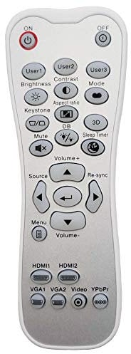 INTECHING BR-3003B Projector Remote Control for Optoma GT1080Darbee, GT1080, HD141X, HD142X, HD143X, HD144X, HD26BR, HD27, HD27HDR, HD28DSE, HD29Darbee, HD39Darbee, UHD40, UHD50, UHD550X, UHD60, UHZ65