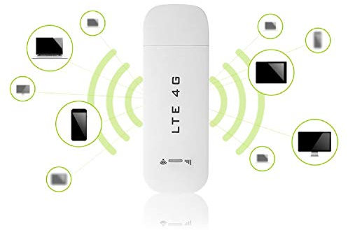 Wendry Routeur WiFi, Routeur 4G LTE USB WiFi,2.4G 100 Mbits/s WiFi Modem avec Interface USB 2.1,Interface de Carte SIM, Facilement accéder à Internet.(avec Fonction WiFi)
