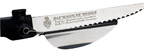 Das magische Messer Set - Original aus dem TV - nie Wieder ungerade schneiden! EIN echter Solinger Messer - Klingenlänge ca 15 cm - Made in Germany Profis aus Molybdänstahl - Rostfrei aus Solingen