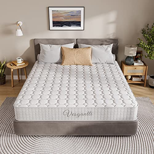 Vesgantti Tight Top Matelas 90x190cm,Épaisseur 24cm,Original Matelas,Technologie Hybrid,Ressorts Ensachés Indépendant en Mousse à Mémoire de Forme,Multicouches Extra Confort 7 Zones,Oeko-tex