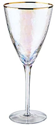 BUTLERS Weinglas mit Goldrand 400ml Vintage Gläser - SMERALDA - Weinkelch aus mundgeblasenem Glas | Gläser & Trinkgeschirr für Weißwein, Rotwein, Aperitifs und Wasser