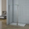 AICA paroi de douche pivotante 160x200cm+30x200cm avec une barre stabilisateur paroi latérale à l'italienne