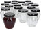 MamboCat 18er Set Marmeladengläser 212 ml I Vielseitige Twist Off Gläser zum Befüllen I Einmachgläser für Obst Konfitüre Gelee Antipasti uvm I Schöne Schraubgläser mit Deckel TO 63 Schwarz