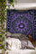 Popular Handicrafts Wandbehang für Schlafzimmer, Hippie, brennende Sonne und Mond, Meditation, Boho, Hippie, psychedelisches Design, indische Wandteppiche, Tagesdecke, 230 x 270 cm, Grün