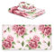 MNSRUU Handtuch-Set mit rosa Rosenmuster, für Damen und Mädchen, Badetücher, Handtücher und Waschlappen, saugfähiges Badezimmer-Zubehör