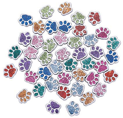 PandaHall 45 Stück Tier Katze & Hund Pfote Chunk Charms Anhänger Kristall Perlen Schmuck Fundstücke Für DIY Schmuckherstellung Halskette Armband (Multicolor)