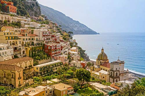 Italien Positano Amalfi Häuser Küste Stadt Malen nach Zahlen DIY Unikat