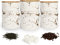 White Kitchen Ceramic Canister Sets - Airtight Set of 3 Coffee Sugar Tea Storage Containers Pots Jars with Bamboo Lid for Farmhouse Kitchen Counter,1178ML(39.83OZ)