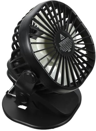 IMIKEYA Ventilateur De Bureau Usb à Pince Réglable Mini Ventilateur Rechargeable Léger Pour Maison Bureau
