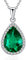 VONSSY Green Emerald Birthstone Gemstone Necklace | Oval Rectangle Waterdrop Crystal Diamond Pendant | Platinum/Rose Gold Chain Vintage Prom Statement Jewelry Gift for Women Daughter Girlfriend 18