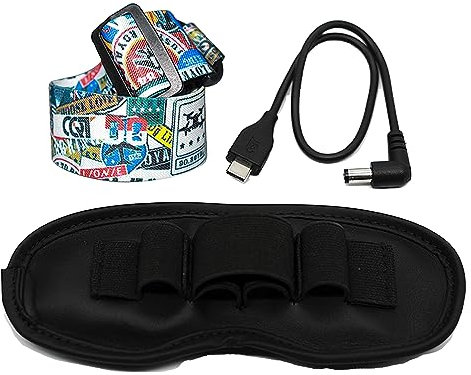 Fututech Kit Kopfband verstellbare Kopfbänder + Tasche + Kabel für DJI FPV Goggles V2 Helm und andere Marken von VR-Brillen Drohnenzubehör