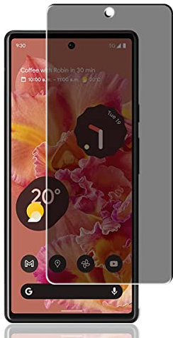 Yiunssy Verre Trempé Anti-Espion pour Google Pixel 6, 3D Couverture Complète Anti-Spy Privacy Film Protection en Écran Protecteur pour Google Pixel 6