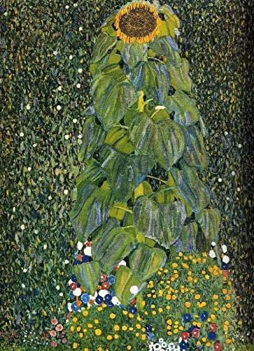 Die Sonnenblume - DIY 5D Diamond Painting Sets - Gustav Klimt - Kreuzstich Stickerei Voller Runder Handwerkskunst Geschenk 40x50cm