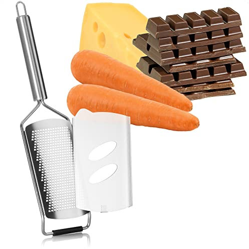 Râpe fine de cuisine Robin Goods® - râpe à muscade et légumes crus en acier inoxydable - zesteur de haute qualité - râpe plate d'aide de cuisine (1 pièce - râpe de cuisine - fine)