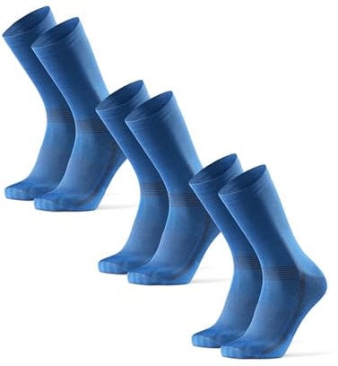 DANISH ENDURANCE Fahrrad Socken, Rennrad Socken, Gepolstert, Unisex, für Herren & Damen, 3 oder 5 Paar, Blau, 39-42