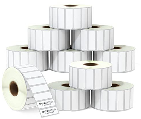 BETCKEY - 38mm x 13mm(1,5 in x 0,5 in) Perforierte Dateiordner/Adresse Thermoetiketten Kompatibel mit Zebra und weiteren Druckern [10 Rollen/23500 Etiketten]